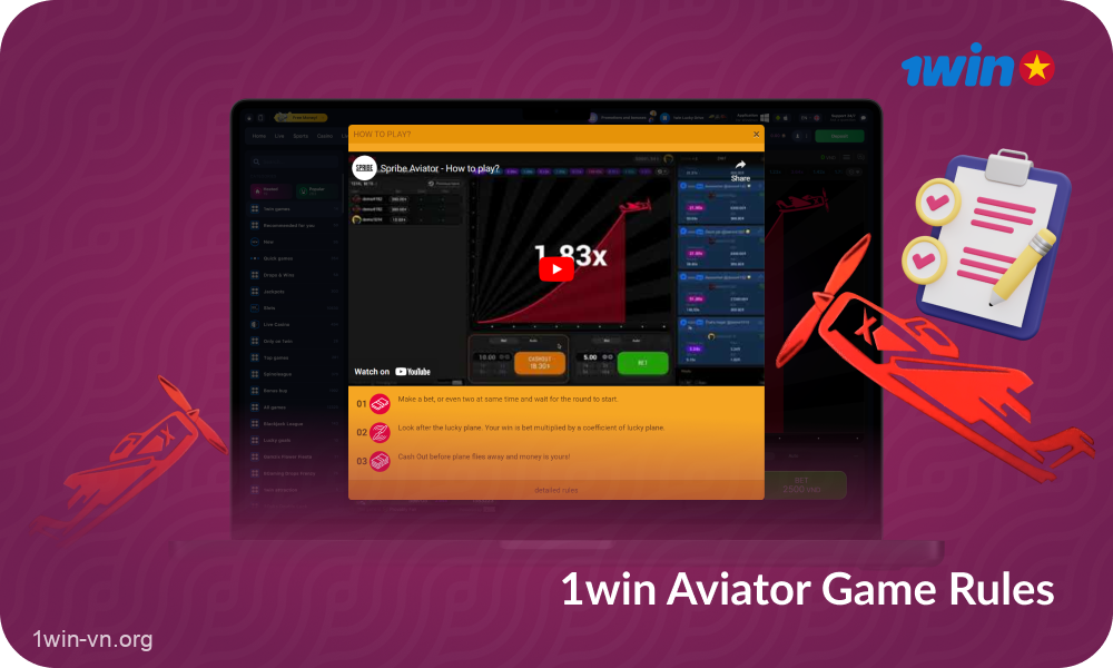 The 1win Aviator game has simple and clear rules that can be better learnt in demo mode