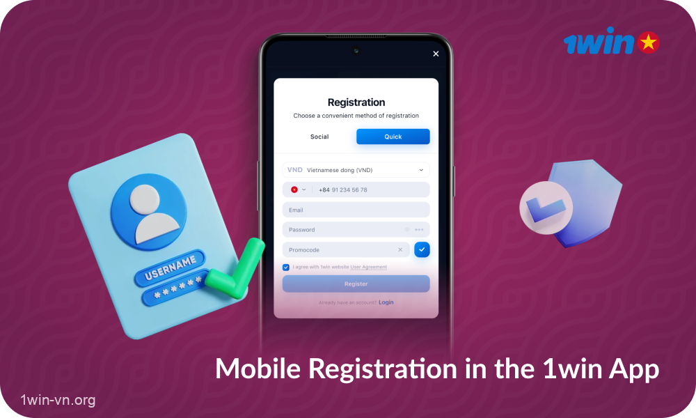 To register for the 1win mobile app, players in Vietnam need to follow a few simple steps